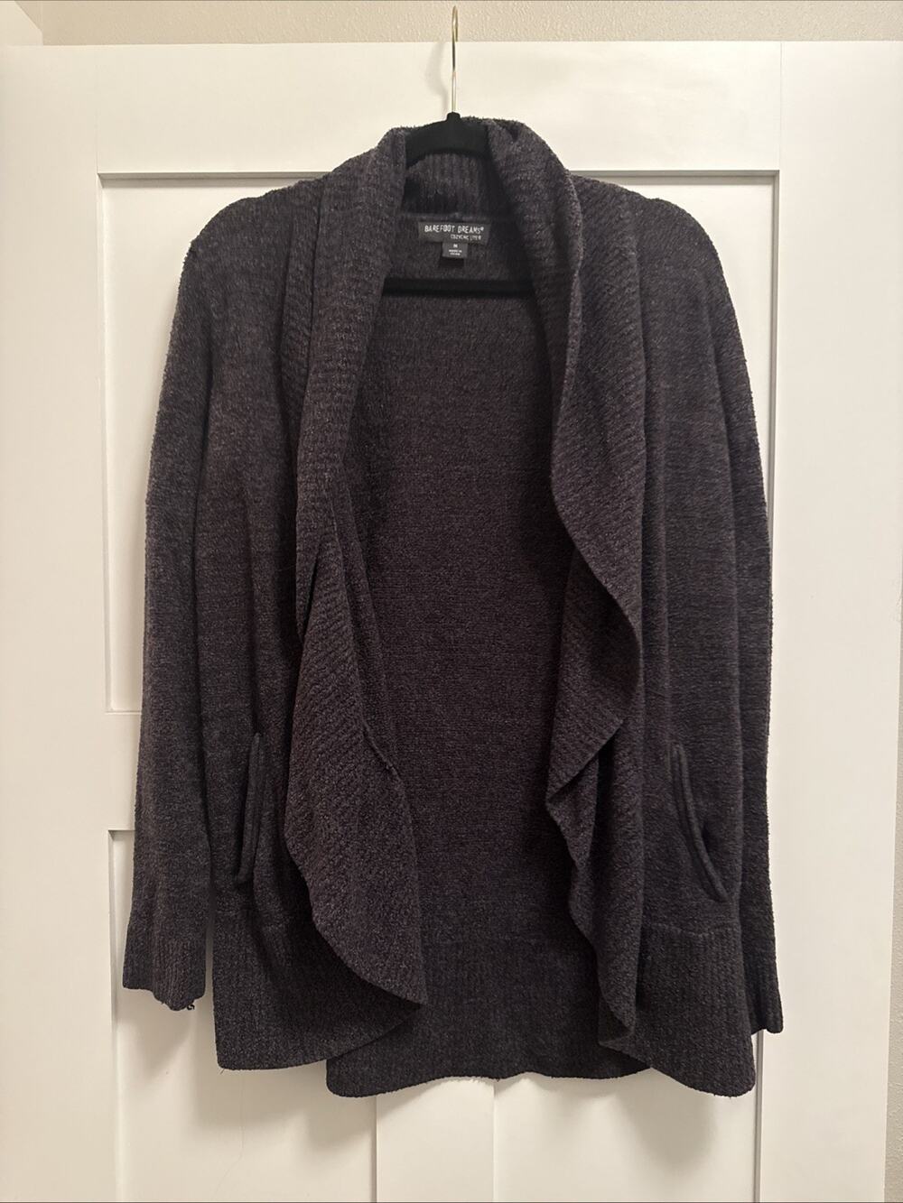 - Barefoot Dreams Cardigan CozyChic Lite Sweater gray Pearl Heathered
